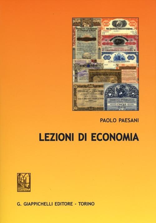 Lezioni di economia - Paolo Paesani - copertina