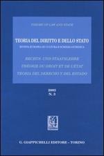 Teoria del diritto e dello Stato. Rivista europea di cultura e scienza giuridica (2003). Ediz. italiana, tedesca e spagnola. Vol. 3