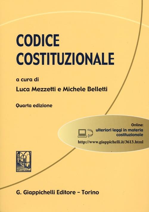 Codice costituzionale - copertina