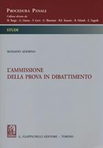 L' ammissione della prova in dibattimento