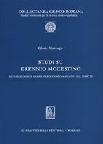 Studi su Erennio Modestino. Metodologie e opere per l'insegnamento del diritto