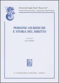 Persone giuridiche e storia del diritto - copertina