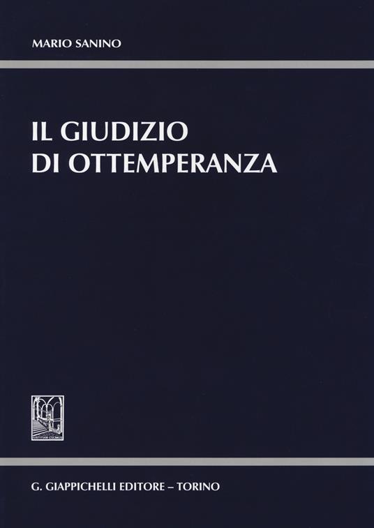 Il giudizio di ottemperanza - Mario Sanino - copertina