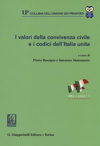 I valori della convivenza civile e i codici dell'Italia unita - copertina