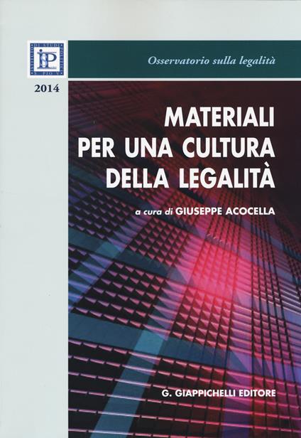 Materiali per una cultura della legalità 2014 - copertina