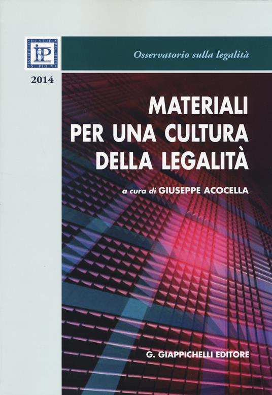 Materiali per una cultura della legalità 2014 - copertina