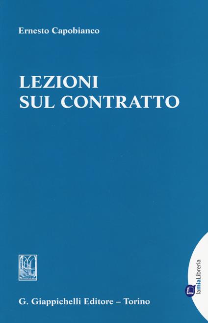 Lezioni sul contratto - Ernesto Capobianco - copertina
