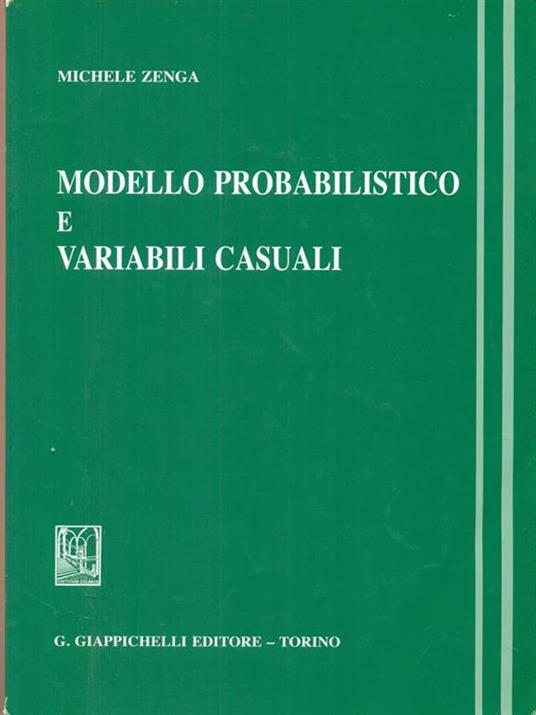 Modello probabilistico e variabili casuali - Michele Zenga - copertina