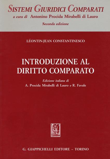Introduzione al diritto comparato - Leontin-Jean Constantinesco - copertina
