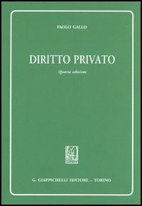 Diritto privato - Paolo Gallo - copertina