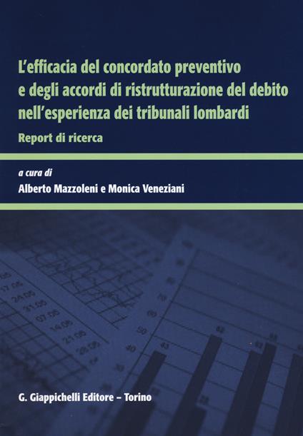 L'efficacia del concordato preventivo e degli accordi di ristrutturazione del debito nell'esperienza dei tribunali lombardi. Report di ricerca - copertina