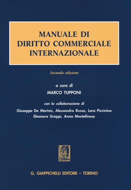 Manuale di diritto commerciale internazionale - copertina