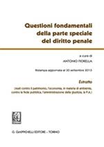 Questioni fondamentali della parte speciale del diritto penale