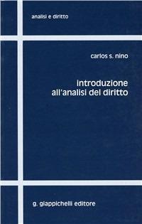 Introduzione all'analisi del diritto - Carlos S. Nino - copertina