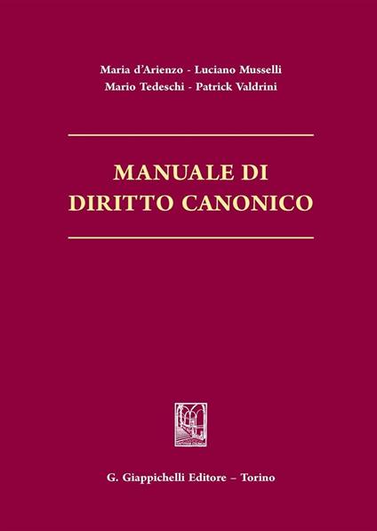 Manuale di diritto canonico - copertina