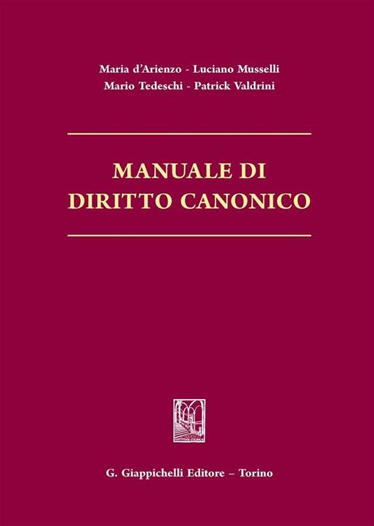 Manuale di diritto canonico - copertina