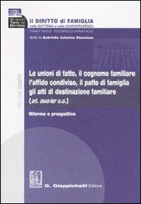 Il diritto di famiglia nella dottrina e nella giurisprudenza. Vol. 5: Le unioni di fatto, il cognome familiare, l'affido condiviso, il patto di famiglia, gli atti di destinazione familiare. Riforme e prospettive - copertina