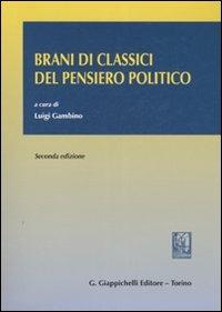 Brani di classici del pensiero politico - copertina