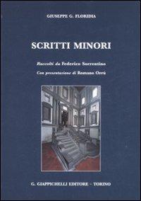 Scritti minori - Giuseppe G. Floridia - copertina