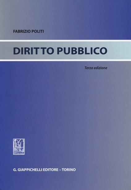 Diritto pubblico - Fabrizio Politi - copertina