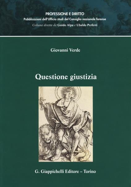 Questione giustizia - Giovanni Verde - copertina