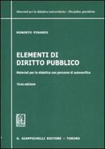 Elementi di diritto pubblico. Materiali per la didattica con percorsi di autoverifica