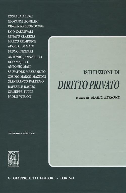 Istituzioni di diritto privato - copertina
