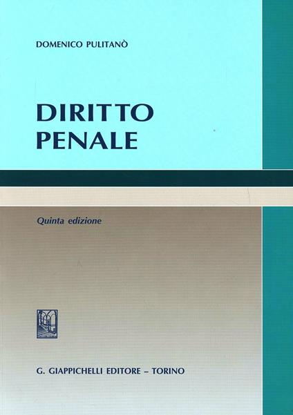 Diritto penale - Domenico Pulitanò - copertina