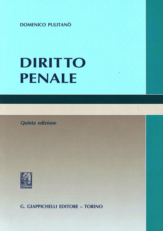 Diritto penale - Domenico Pulitanò - copertina