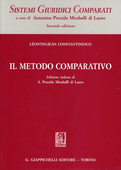 Il metodo comparativo - Leontin-Jean Constantinesco - copertina