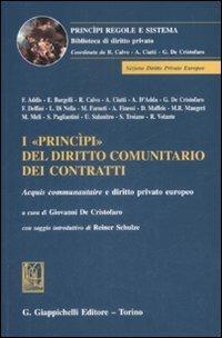 I «princìpi» del diritto comunitario dei contratti. Acquis communautaire e diritto privato europeo - copertina