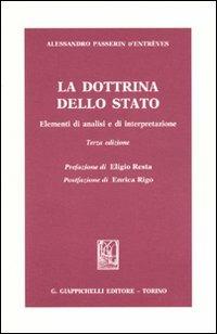 La dottrina dello Stato. Elementi di analisi e di interpretazione - Alessandro Passerin d'Entrèves - copertina