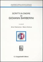 Scritti in onore di Giovanni Barberini