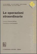 Operazioni straordinarie