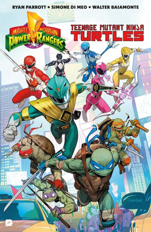 Mighty morphin Power Rangers/Teenage mutant ninja turtles - Ryan Parrott,Simone Di Meo - copertina