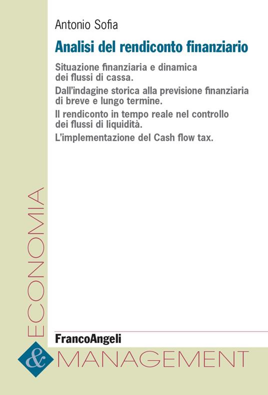 Analisi del rendiconto finanziario - Antonio Sofia - copertina