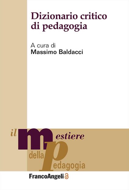 Dizionario critico di pedagogia - copertina