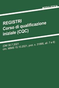 Registri. Corso di qualificazione iniziale CQC (circuito non librario) - copertina