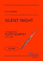 Silent Night. Flute Quartet. Partitura