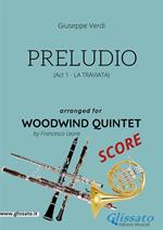 Preludio. La Traviata. Woodwind quintet score. Partitura