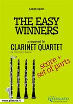 The easy winners. Clarinet quartet. Score & parts. Partitura e parti