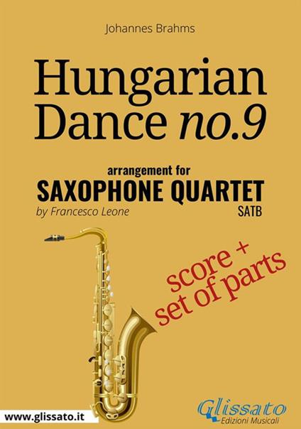 Hungarian Dance no.9. Saxophone quartet. Score & parts. Partitura e parti - Johannes Brahms - ebook