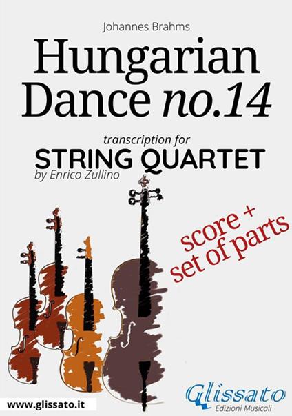 Hungarian Dance no.14. String quartet. Score & parts. Partitura e parti - Johannes Brahms - ebook