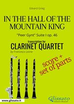 In the hall of the mountain king, Peer Gynt. Suite I, op. 46. Clarinet quartet. Score & parts. Partitura e parti
