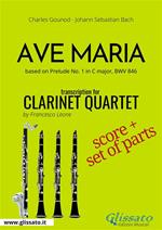 Ave Maria. Clarinet quartet. Score & parts. Partitura e parti