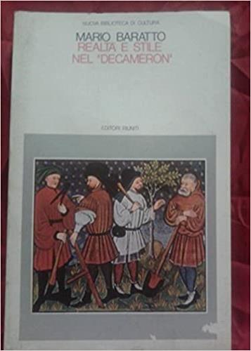 Realtà e stile nel Decameron - Mario Baratto - copertina