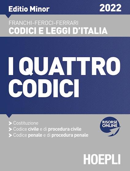 I quattro codici. Editio minor 2022 - copertina