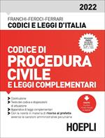 Codice di procedura civile e leggi complementari 2022. Con espansione online