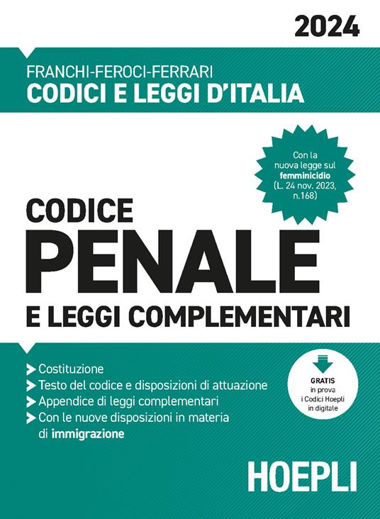 Codice penale e leggi complementari 2024. Con espansione online - copertina