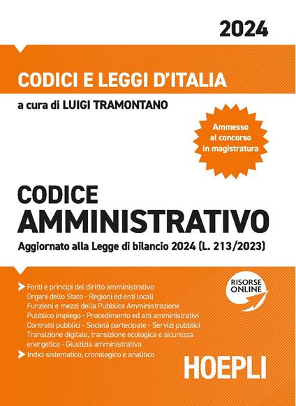 Codice amministrativo 2024. Con espansione online - copertina